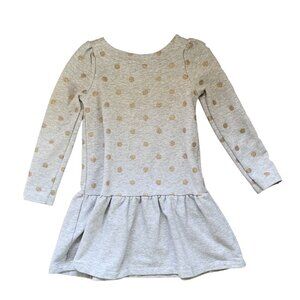 Gymboree Gold Polka Dot Sweatshirt Dress Size 5